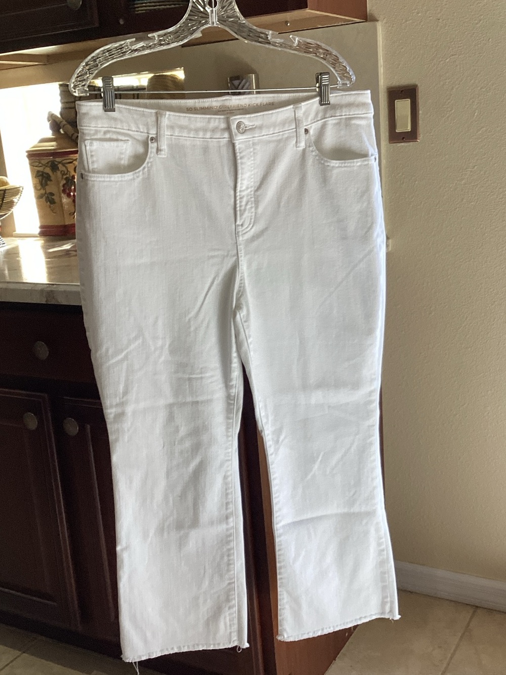 Chico's White Flare-Cut Jeans 25” Inseam